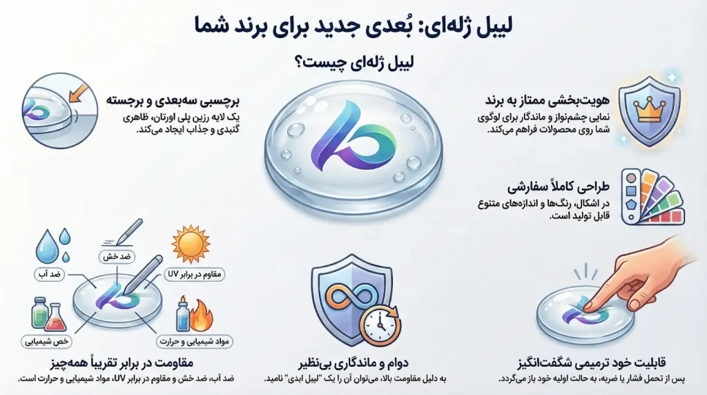 اینفوگرافی لیبل ژله ای